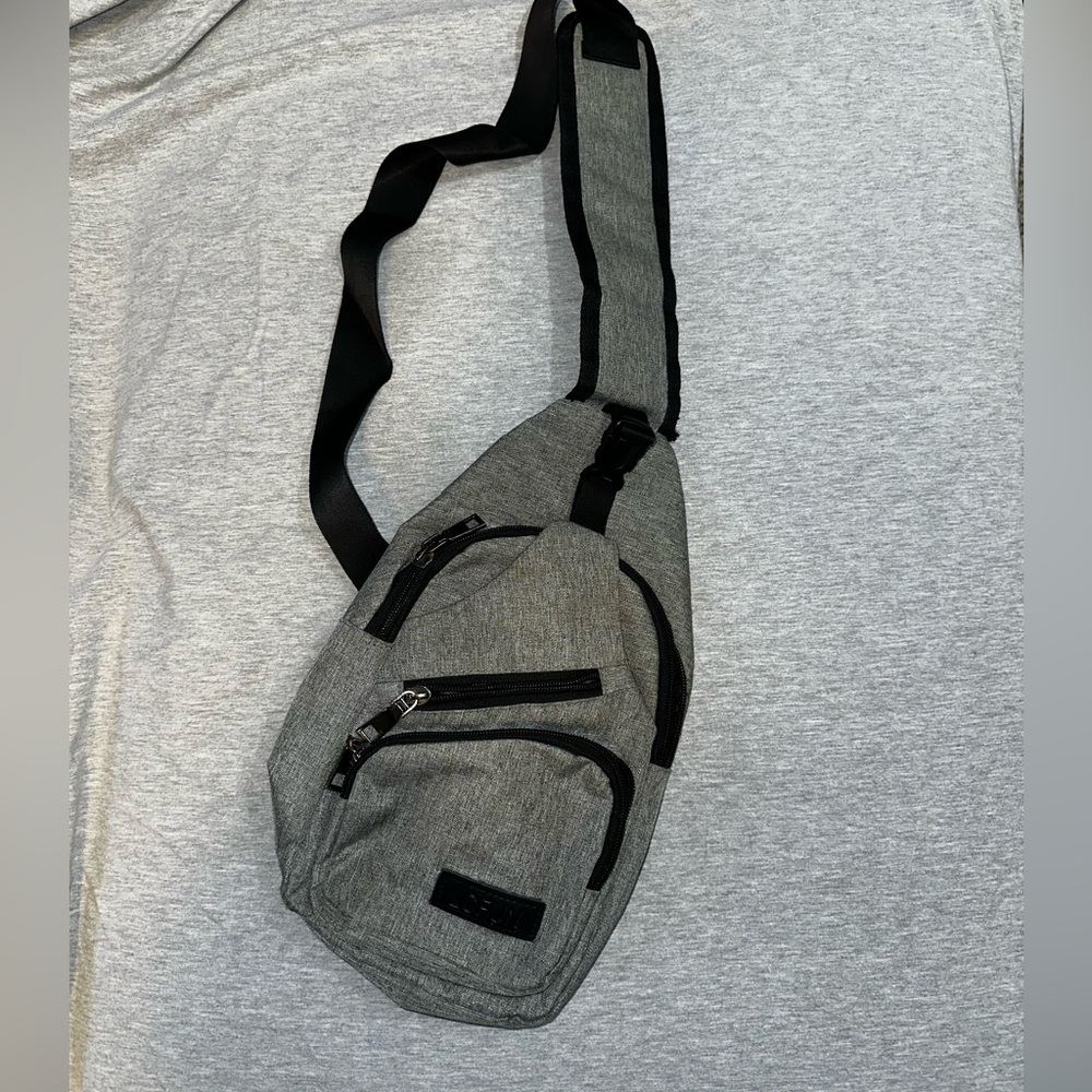Gray and Black Crossbody Bag